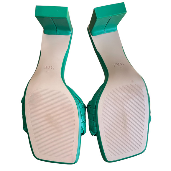 NWOT Zara HEELED WOVEN SANDALS Size EU40 - Picture 5 of 5